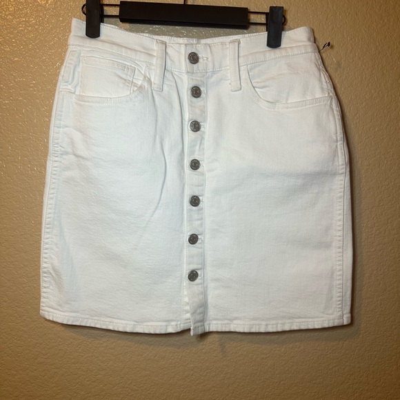 Madewell Dresses & Skirts - Madewell White Button-Down Denim Skirt